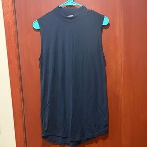 Athleta mock turtleneck Sleeveless Navy Blue T-shirt Dress